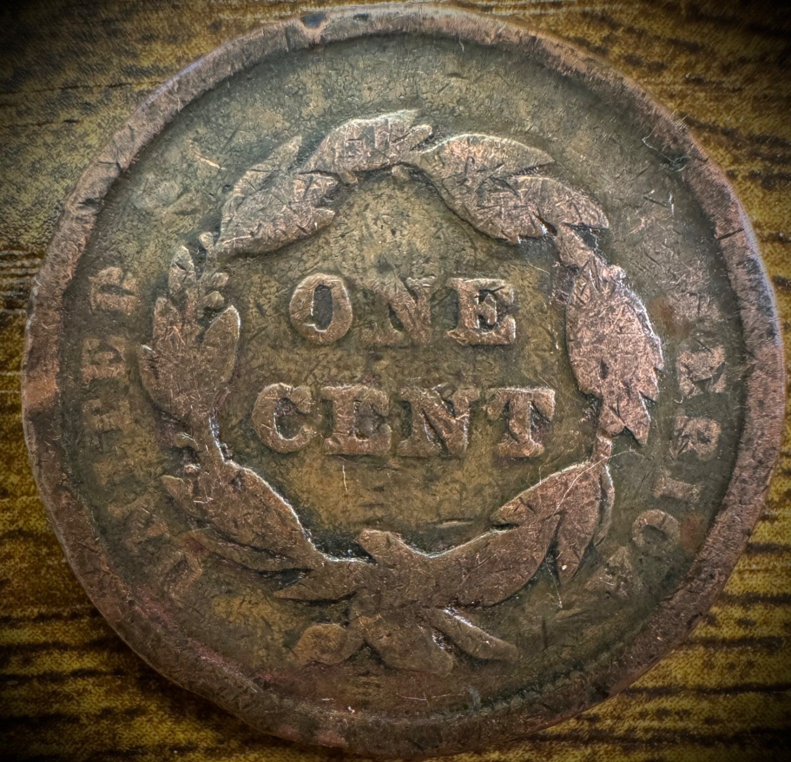 1843 Large Cent Coronet Head Braided Hair Petite Head Small Letters Variety #31