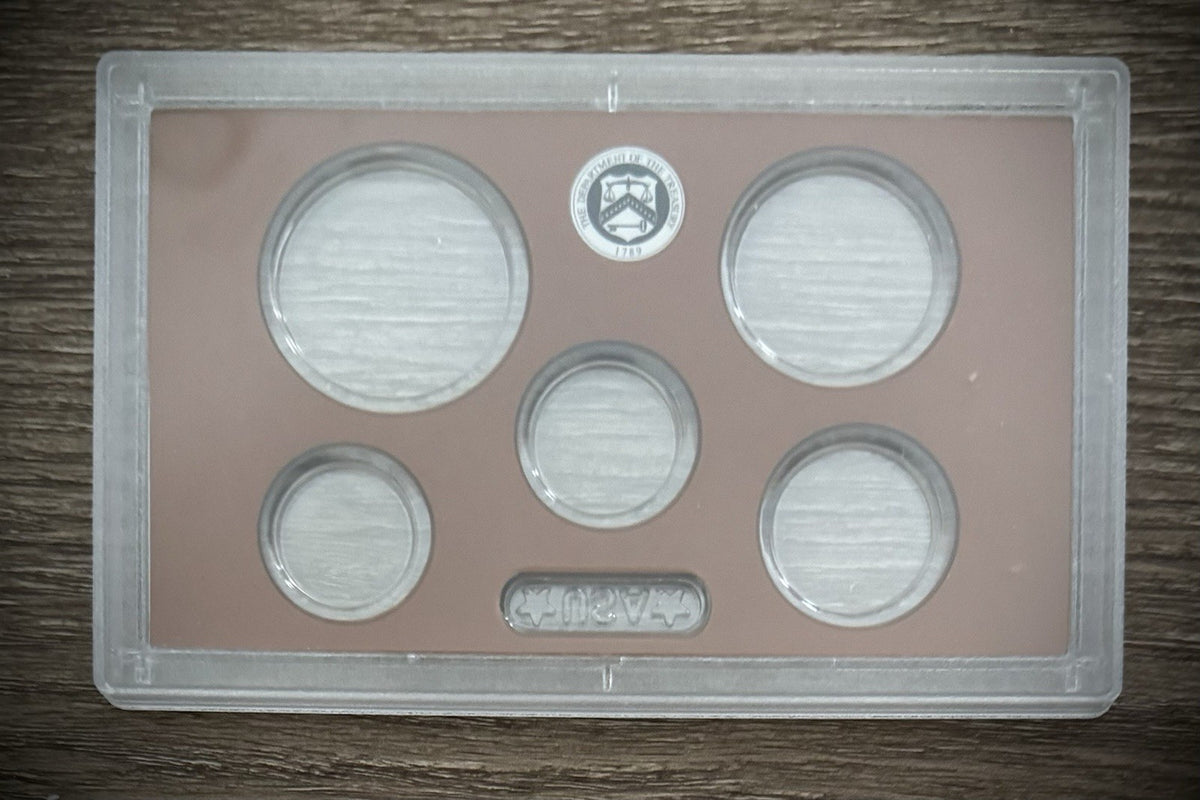Brown Empty Plastic Case Holds 5 Coins Lot of 10 From US MINT Proof Sets2
