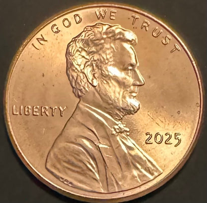 2025-P Lincoln Shield Cent Uncirculated BU 1 Penny Coin From Original Rolls0