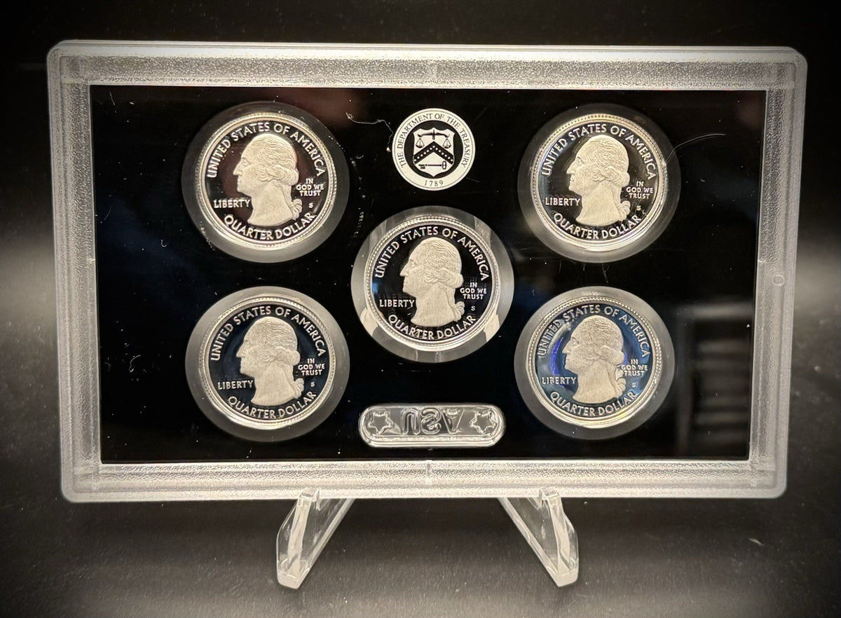2017-S 90% SILVER America the Beautiful PROOF Quarter Set w 2017 US MINT Box COA2