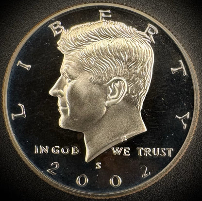 2002-S GEM PROOF Kennedy Half Dollar Clad 50C DEEP ULTRA CAMEO #20
