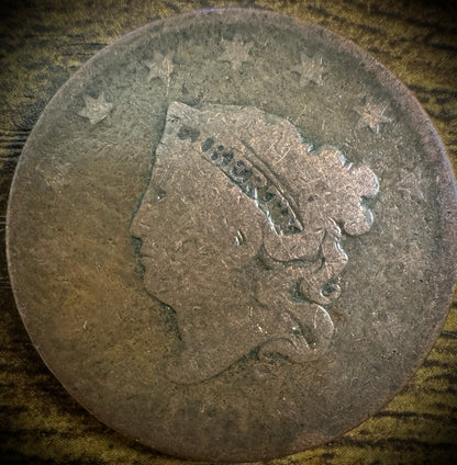 1818 Large Cent Coronet Head Matron Style #20