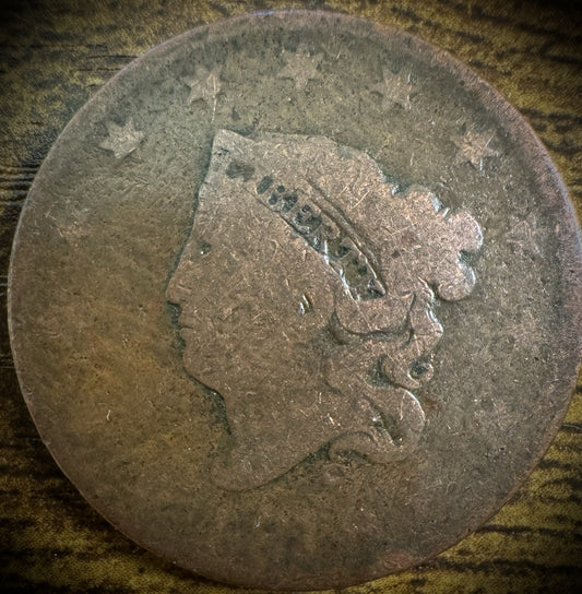 1818 Large Cent Coronet Head Matron Style #20