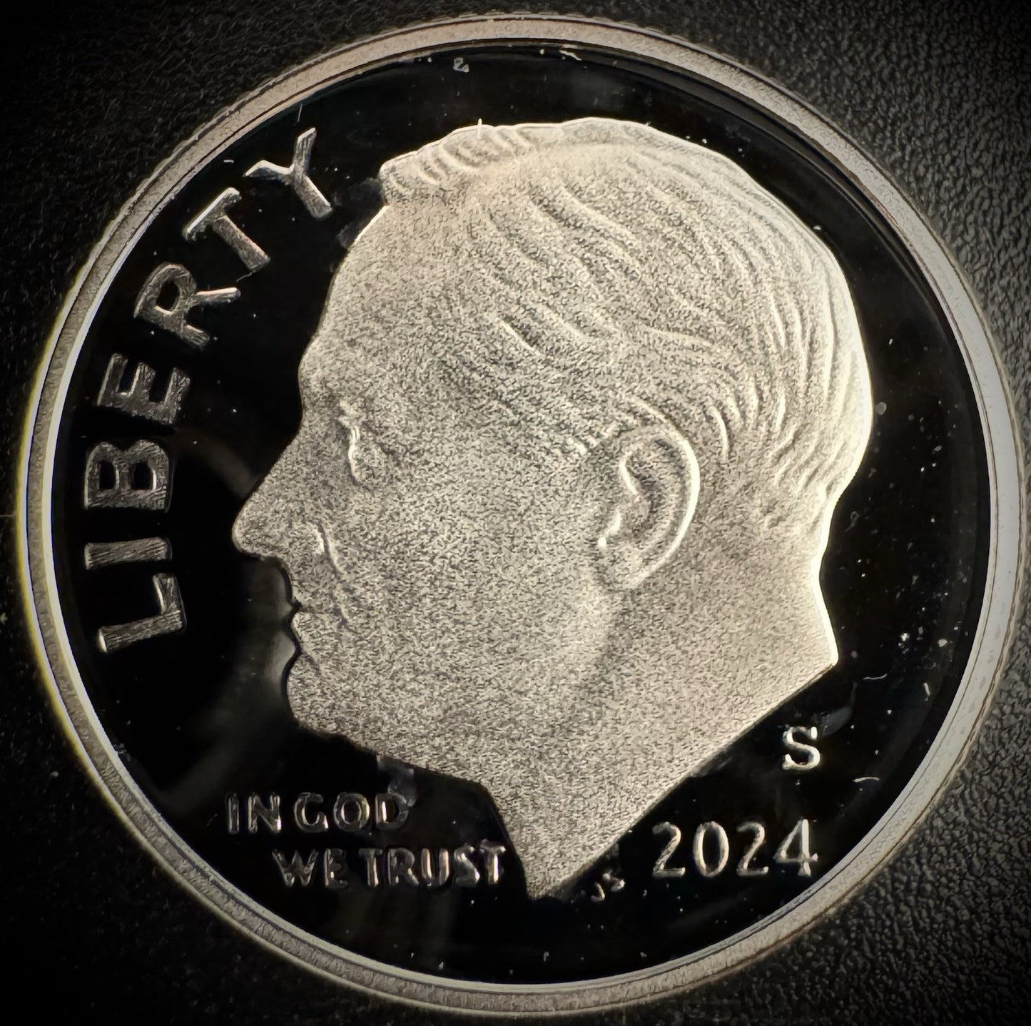 2024-S 99.9% SILVER PROOF Roosevelt Dime .999 Fine DEEP ULTRA CAMEO Coin0