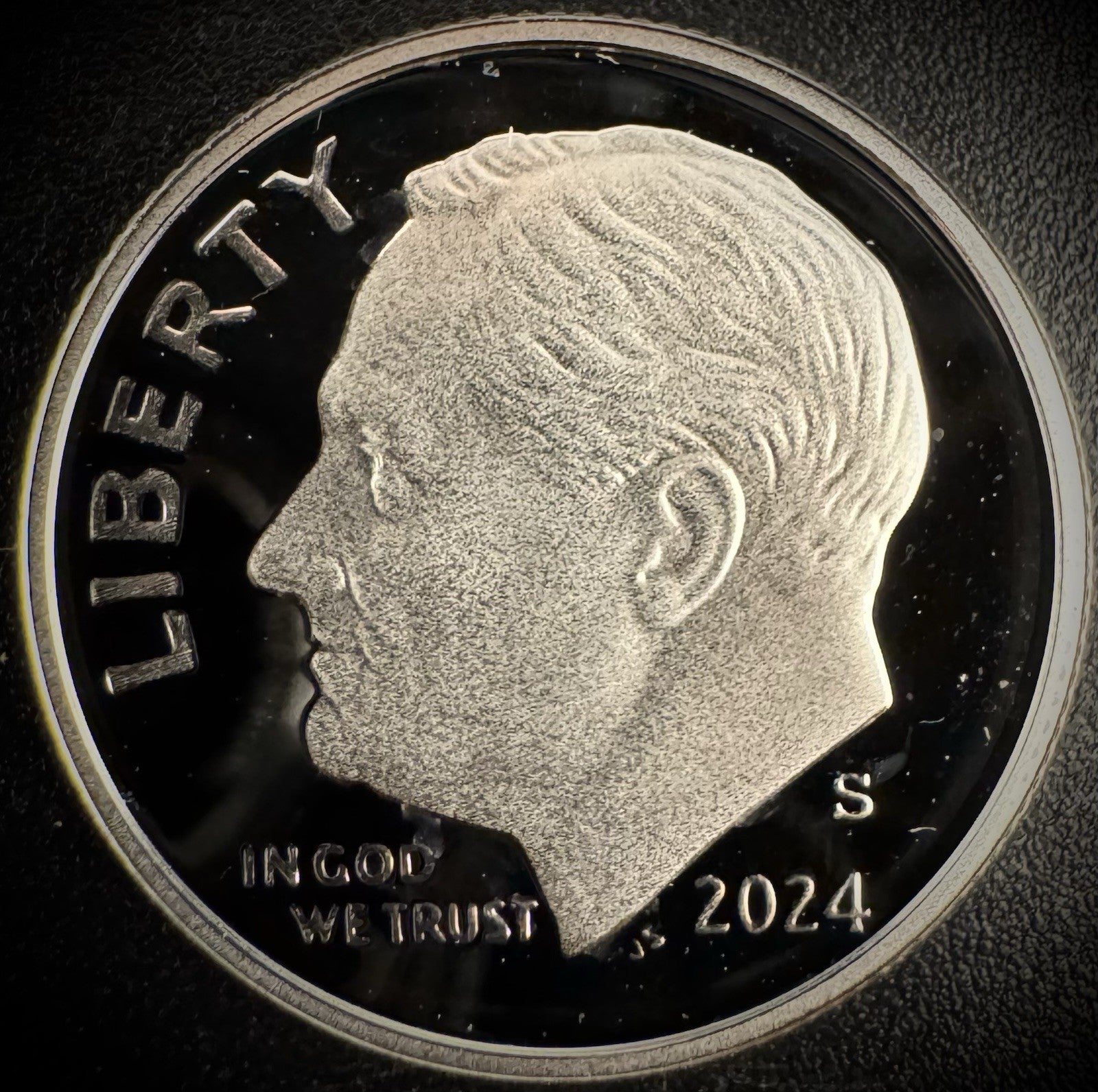 2024-S 99.9% SILVER PROOF Roosevelt Dime .999 Fine DEEP ULTRA CAMEO Coin0