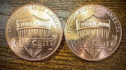 2014 Lincoln Shield Cent P D Uncirculated BU 2 Coin Lot From Original Rolls1