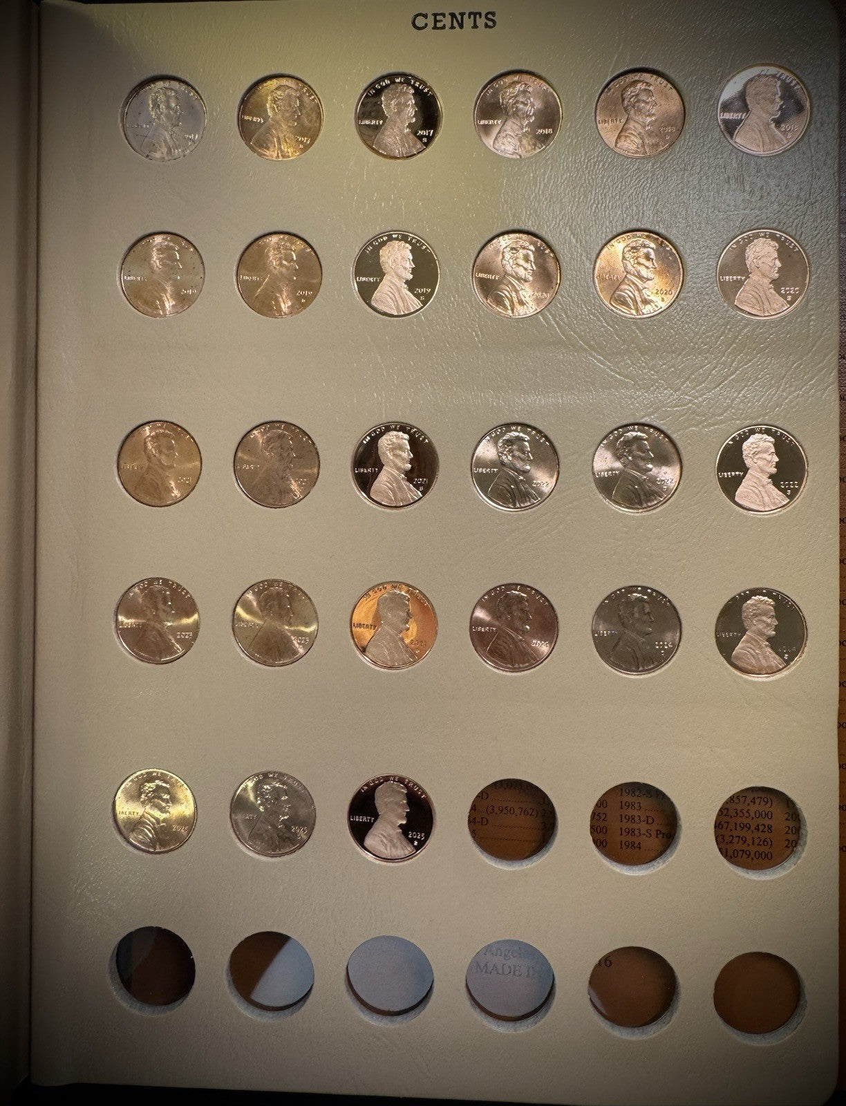 1909-2025 PDS Lincoln Cent PENNY Near COMPLETE Set 344 Coins KEYS PROOFS DANSCO19