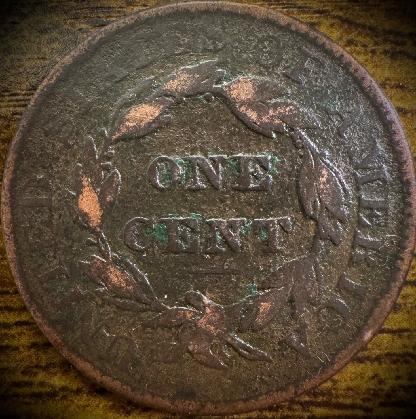 1837 Large Cent Coronet Head Matron Style Plain Cord Medium Letters #21