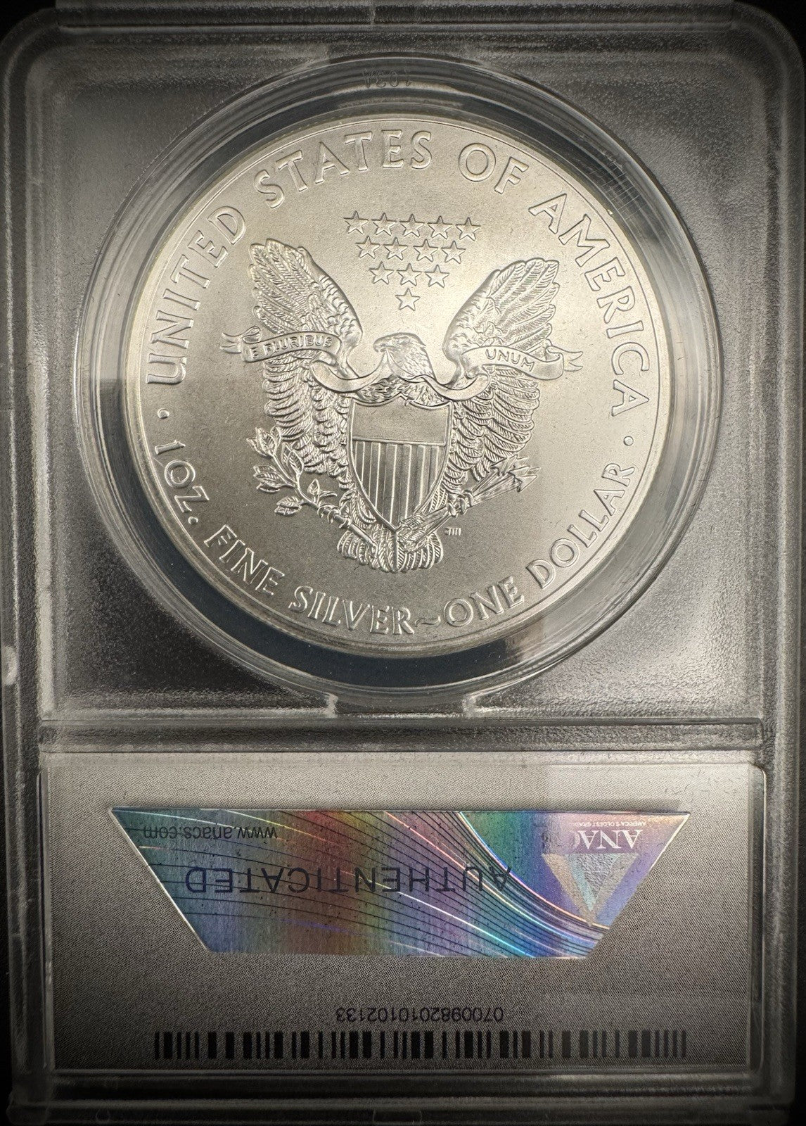 2014 American Silver Eagle ANACS MS70 First Day Of Issue Certified #02133/16,5693