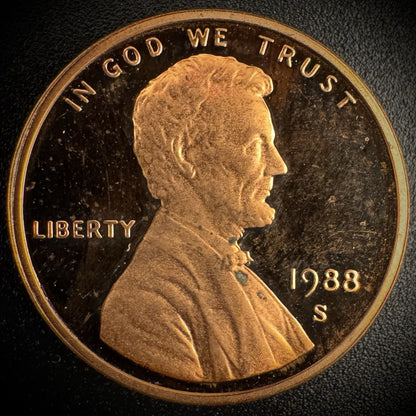 1988-S Lincoln Memorial Cent PROOF Coin Penny0