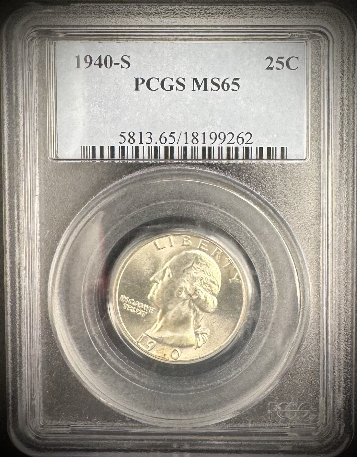1940-S Washington Quarter PCGS MS65 GEM BU Brilliant Uncirculated0