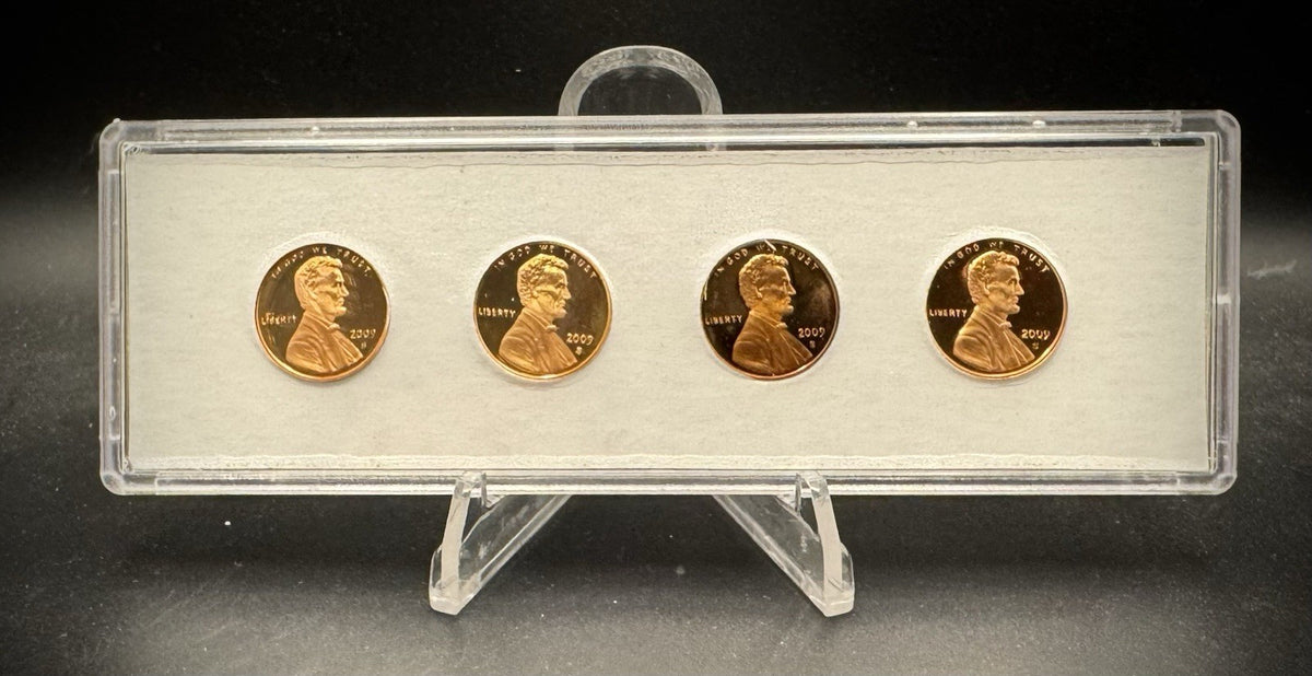 2009-S Lincoln Bicentennial Cent GEM PROOF 4 Coin Set GORGEOUS Naturally Toned1