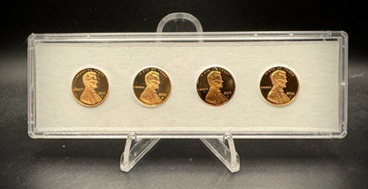 2009-S Lincoln Bicentennial Cent GEM PROOF 4 Coin Set GORGEOUS Naturally Toned1