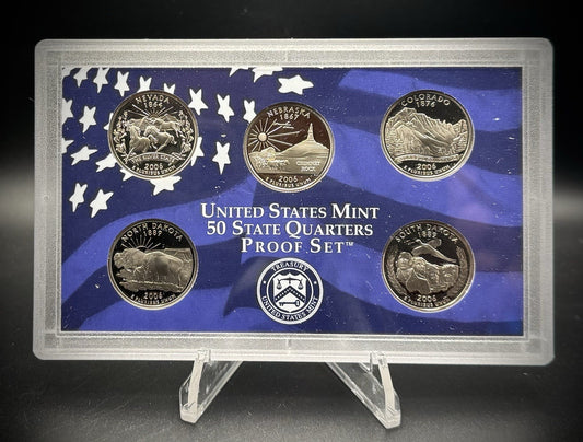 2006-S State Quarter GEM PROOF Clad 5 Coin Set w 2006 US Mint Box and COA0