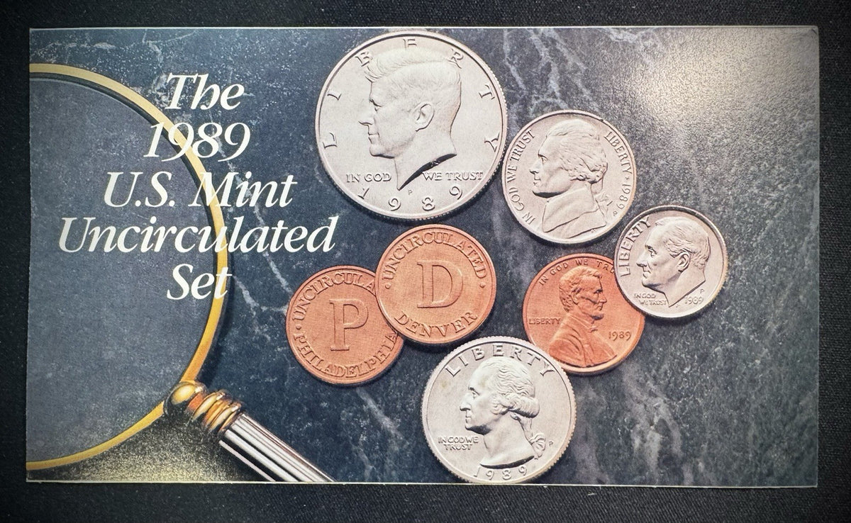 1989 P D Uncirculated Coin Set US Mint Original Government Packaging OGP & COA5