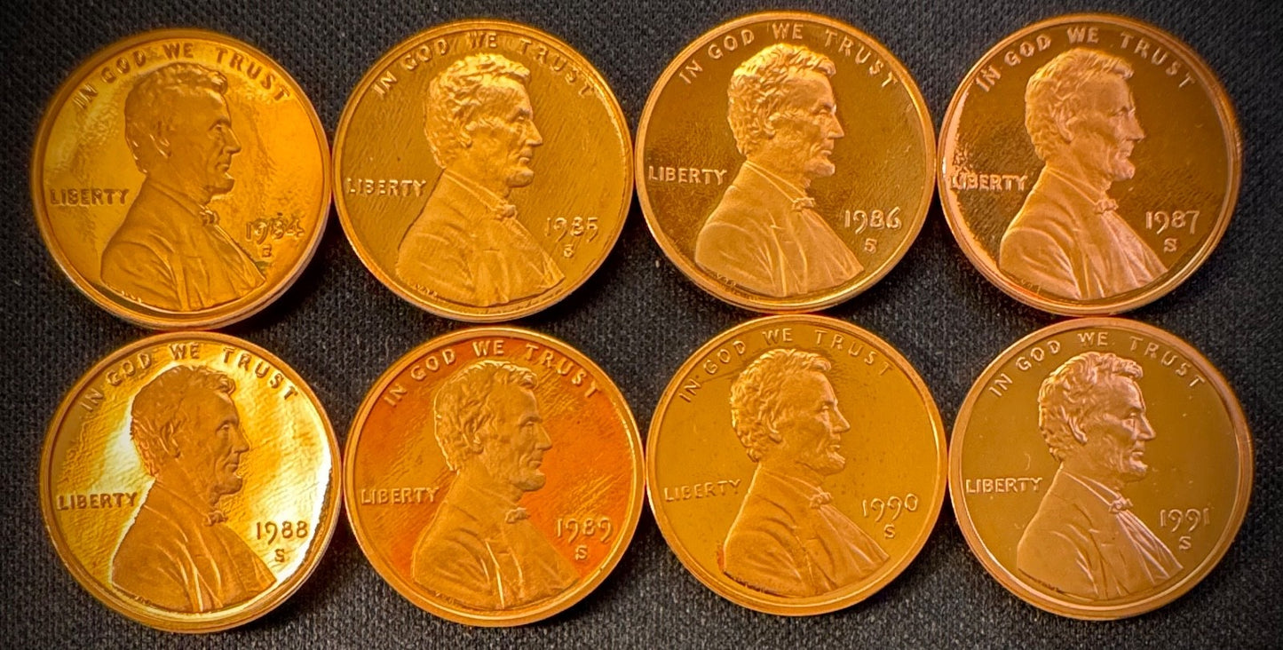 1968-2009-S PROOF Lincoln Memorial & Bicentennial Cent 45 Coin Set5