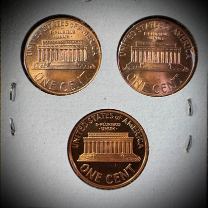 2003 P D S Lincoln Memorial Cent UNCIRCULATED + PROOF 3 Coin Lot1