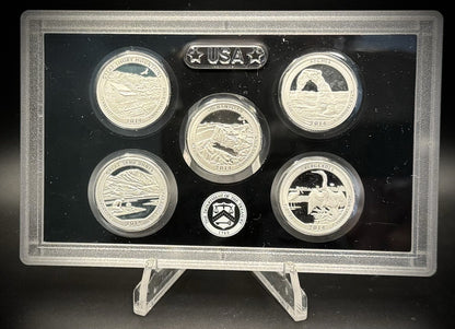2014-S 90% .900 SILVER America the Beautiful Quarter Set w 2014 US MINT Box COA1