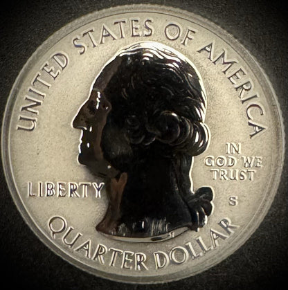 2018-S GEM REVERSE PROOF ATB Block Island 90% SILVER Quarter DEEP CAMEO1