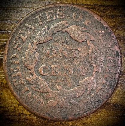 1827 Large Cent Coronet Head Matron Style1