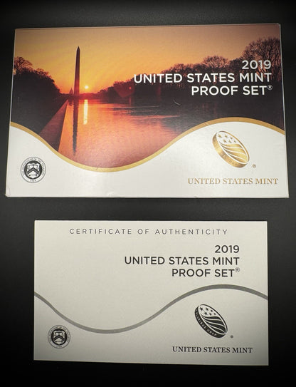2019-S ATB Quarter GEM PROOF Clad 5 Coin Set w 2019 US Mint Box COA2