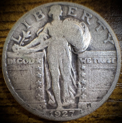 1927-S 25C Standing Liberty Quarter KEY DATE LOW Mintage 396,000 #30