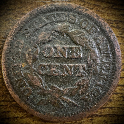 1847 Large Cent Coronet Head Braided Hair Style1