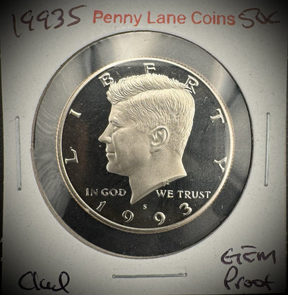 1990-1999 S Kennedy Half Dollar GEM PROOF DEEP ULTRA CAMEO Set Lot Of 10 Coins8