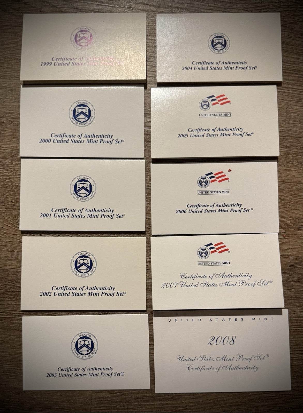1999-2008 S COMPLETE 50 State Proof Quarter Set w US Mint PROOF Set Box & COA3