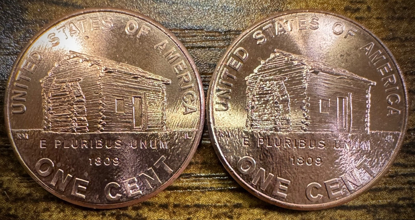 2009 Lincoln Cent Birthplace LP1 P D Uncirculated BU 2 Coins From US Mint Rolls0