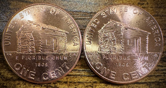 2009 Lincoln Cent Birthplace LP1 P D Uncirculated BU 2 Coins From US Mint Rolls0