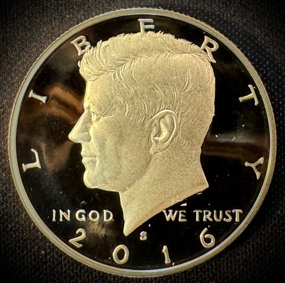 2016-S Kennedy Half Dollar GEM PROOF .900 90% Silver & Clad 2 Coin Lot Set6
