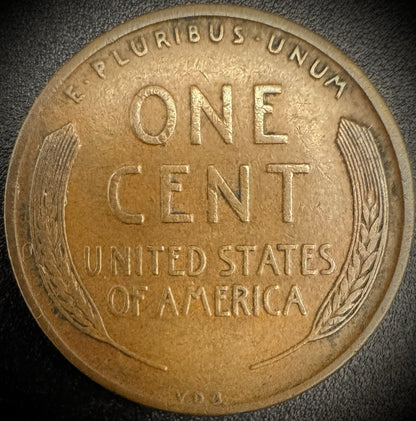 1909-P VDB Lincoln Wheat Cent Penny First Year Of Type XF1