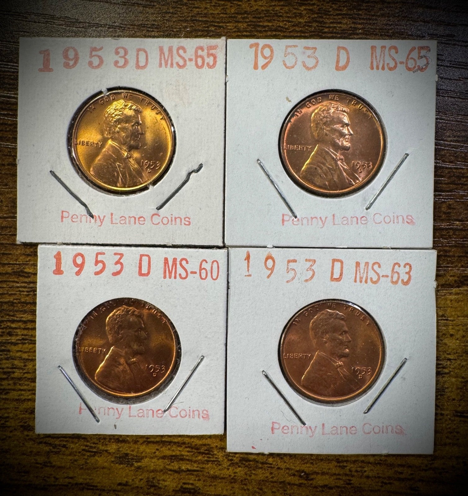 Lincoln Wheat Cent 1945-S 1950-S 1951-D 1953-D 1954-D&S 41 Coin Overstock Lot7
