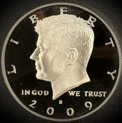 2009-S GEM PROOF Kennedy Half Dollar Clad 50C DEEP ULTRA CAMEO0