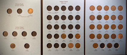 1857-1909 Flying Eagle Indian Head Cent Collection 28 Coins Starter Set Whitman0