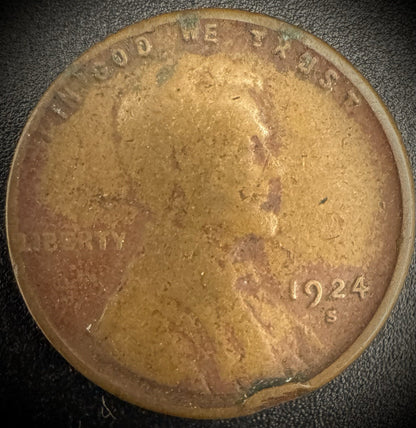 1924-S Lincoln Wheat Cent BETTER DATE #50