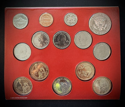 2015 US Mint Uncirculated 28 Coin Set P & D Philadelphia & Denver 14 Coins Each6