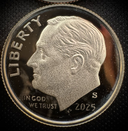 2020 2021 2022 2023 2024 2025 S GEM PROOF Roosevelt Dime 6 Coin Clad Set12
