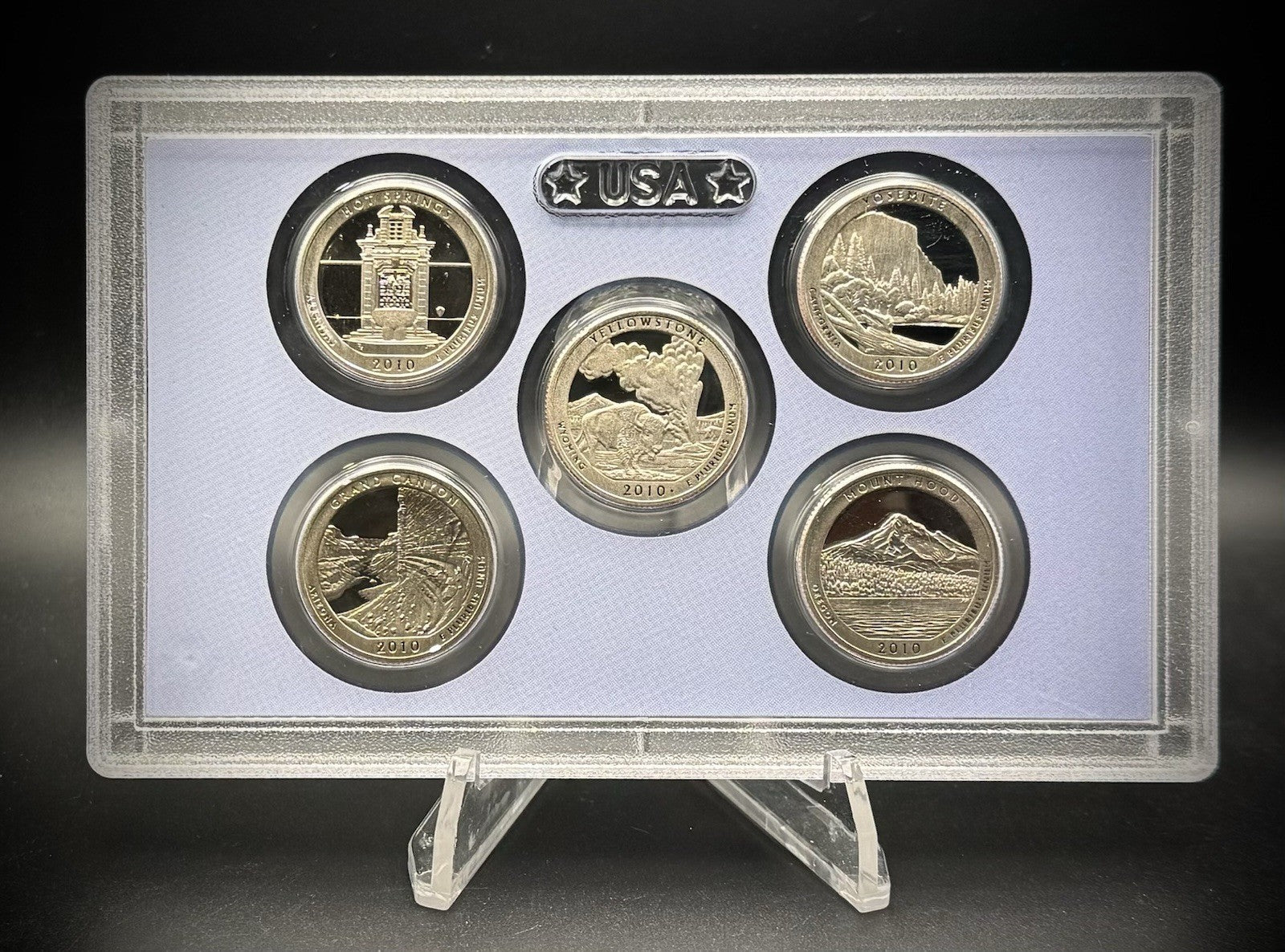 2010-S ATB Quarter GEM PROOF Clad 5 Coin Set w 2010 US Mint Box and COA1