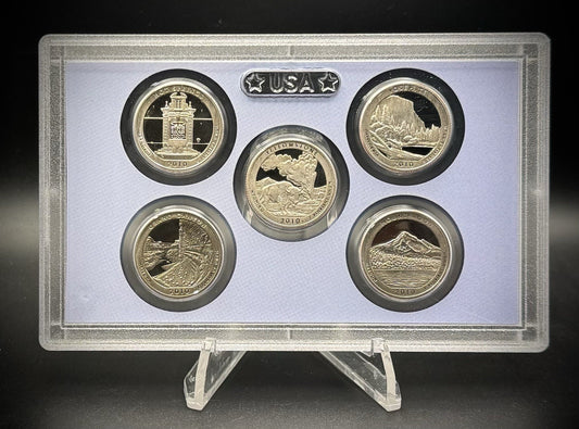 2010-S ATB Quarter GEM PROOF Clad 5 Coin Set w 2010 US Mint Box and COA1