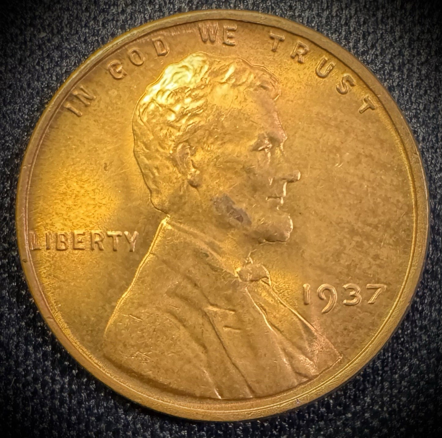 1937 Lincoln Wheat Cent Brilliant Uncirculated RED GEMDripping With Luster#20