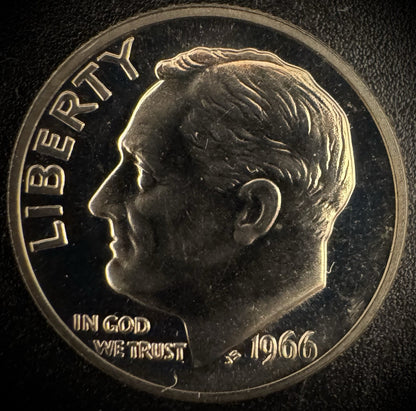 1966 Roosevelt Dime 10C Clad Coin From US Mint SMS Special Mint Set0