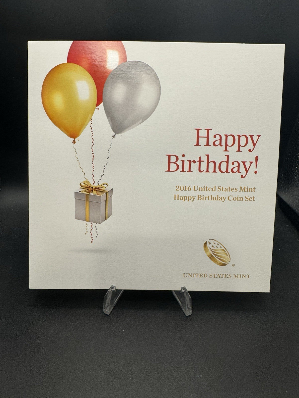 2016 US Mint Happy Birthday Coin Set Card w Plastic Coin Holders Only No Coins0