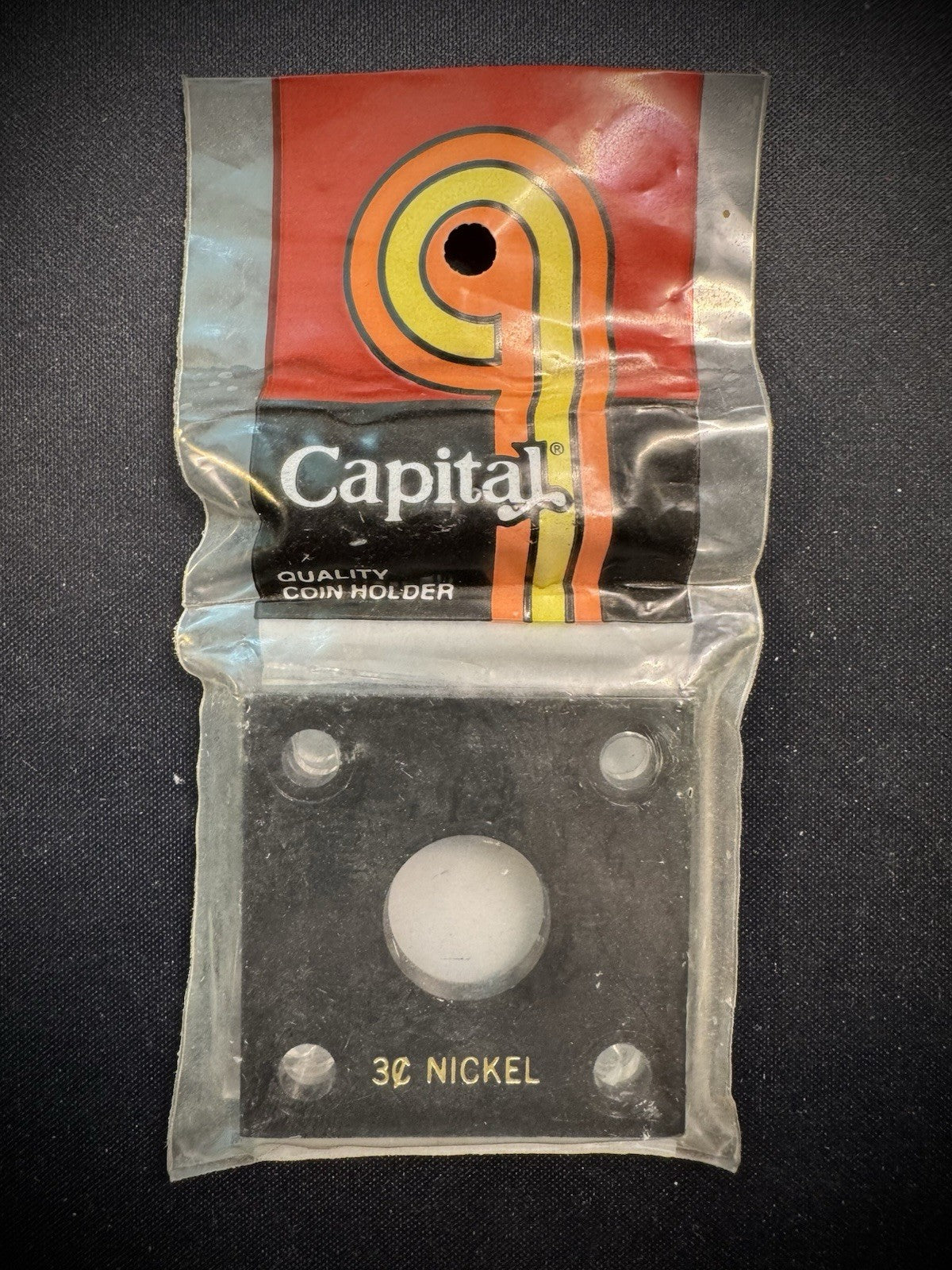 Capital Plastic Holder For 3 Cent Nickel 2x2 Black Quality Coin Holder Display0