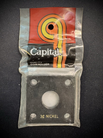 Capital Plastic Holder For 3 Cent Nickel 2x2 Black Quality Coin Holder Display0