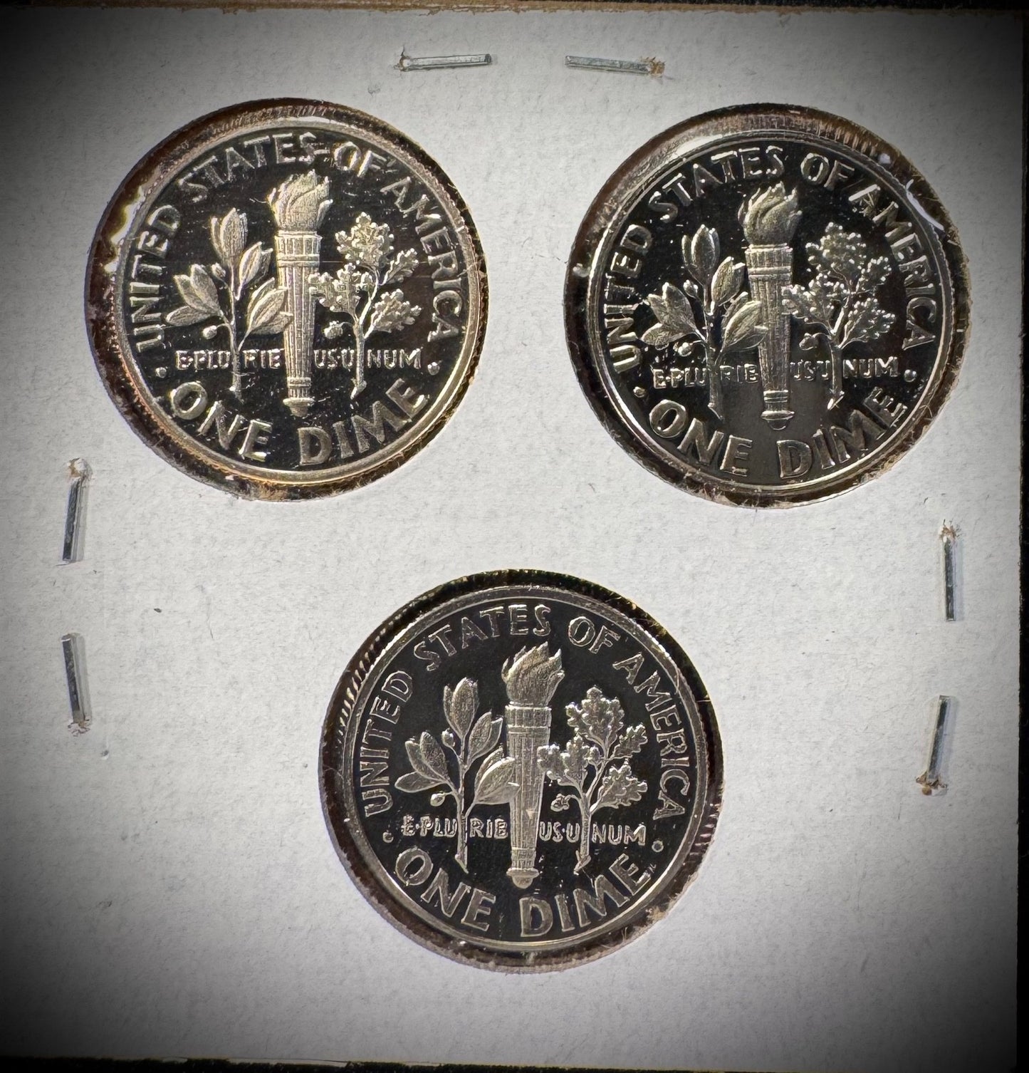 2017 2018 2019 S Clad Gem PROOF Roosevelt Dime Set Of 3 Consecutive Years1