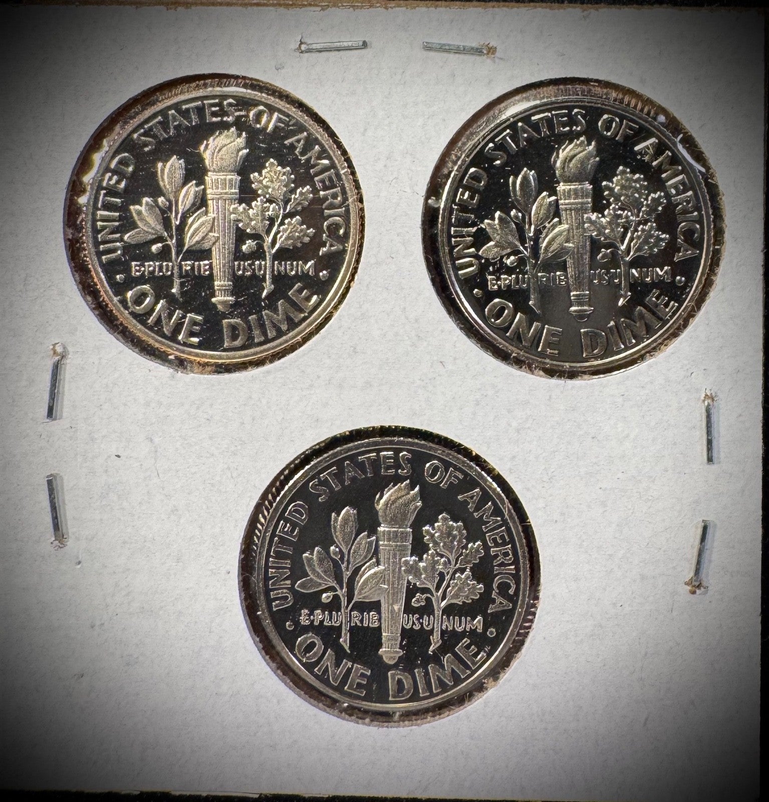 2017 2018 2019 S Clad Gem PROOF Roosevelt Dime Set Of 3 Consecutive Years1