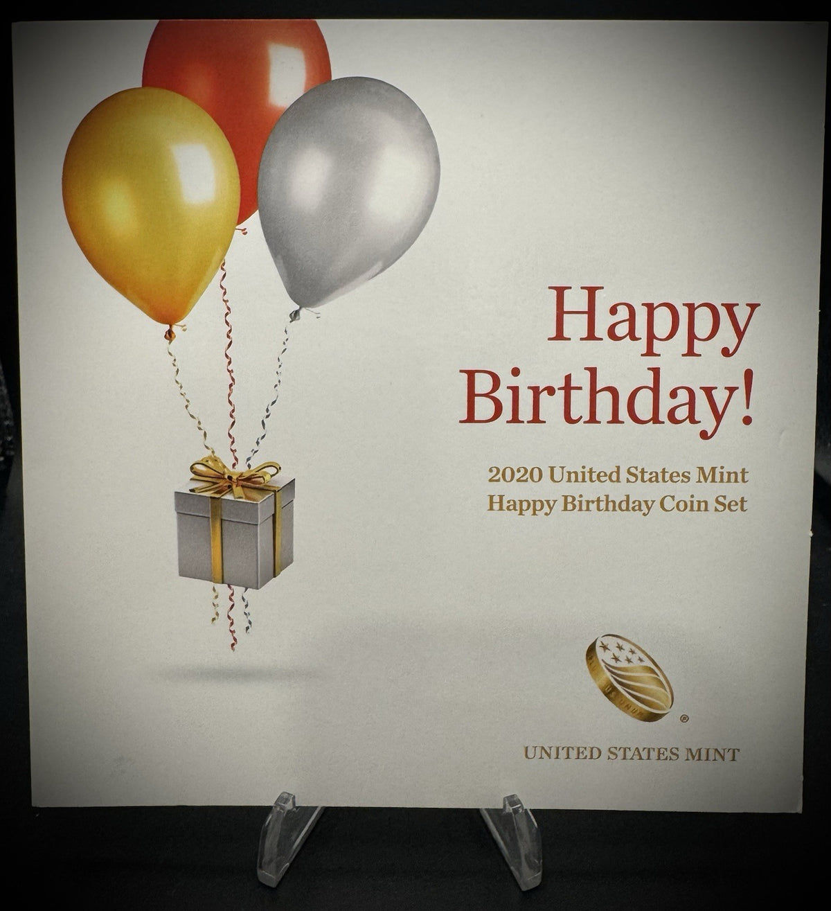 2020 US Mint Happy Birthday Coin Set Card w Plastic Coin Holders Only No Coins0