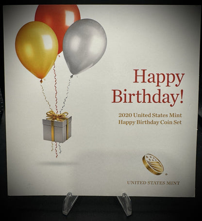 2020 US Mint Happy Birthday Coin Set Card w Plastic Coin Holders Only No Coins0